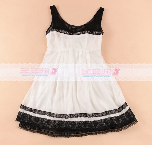 Sleeveless Lace Maid Dress